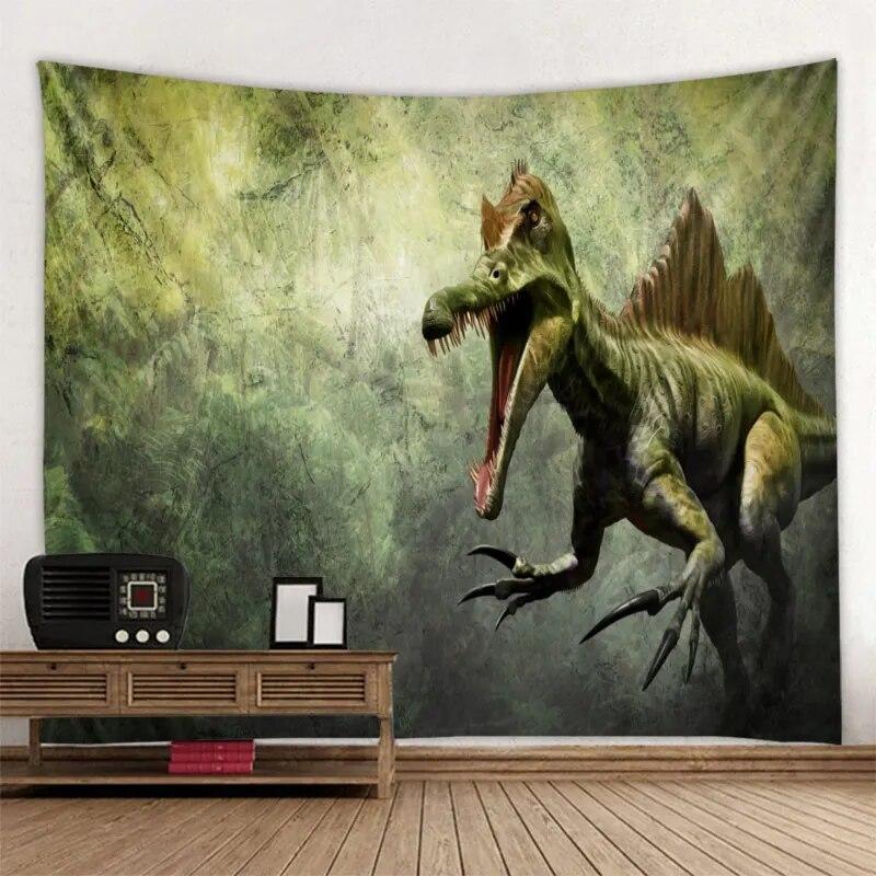 Гобелен с динозавром на стене — фото 24
