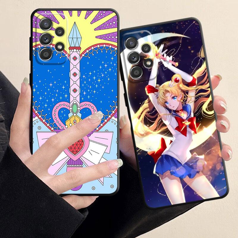 S-Sailors Moons Phone Case for Samsung Galaxy A32 A42 A11 A31 A13 A41 A21s A52s A22 A23 A71 A33 A51 A52 A12 A73 A72 A53 Cover