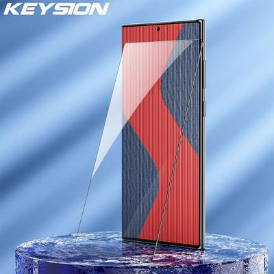 KEYSION Tempered Glass Full Cover for Samsung S23 Ultra 5G S23+ Plus HD Screen Protective Glass Film for Galaxy S22 Ultra S21 FE