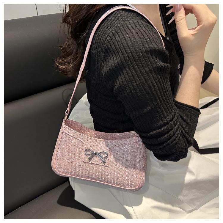 Chic Faux Leather Underarm Bag for Women 2026 Trendy Single Shoulder Purse Fashionable Daily Crossbody Handbag