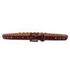 Leopard Print Women's Belt with Skull Design and Rhinestone Pin Buckle - Hip Hop Nightclub Style