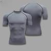 Men Quick-Dry Athletic T-Shirt Breathable Stretchy Moisture-Wicking Short Sleeve Compressed Fitness Gym Sports Workout 8 Colors