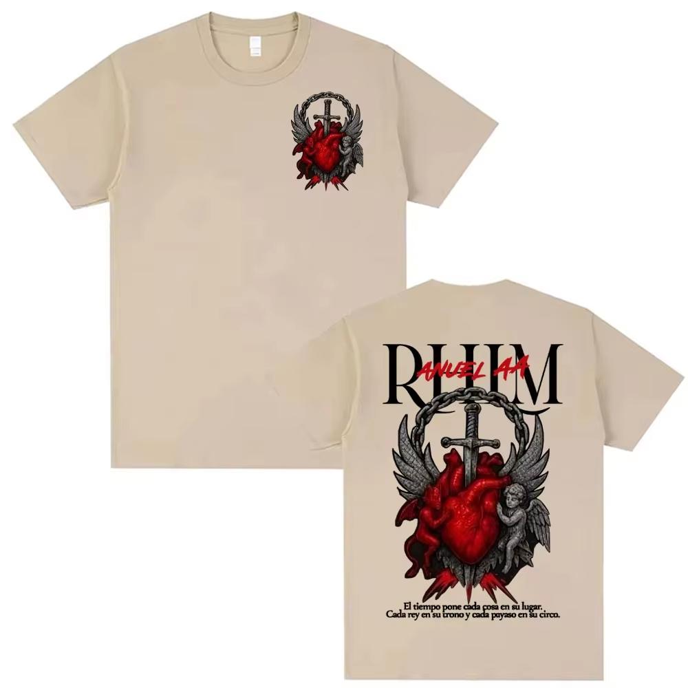 Rapper Anuel AA Rhlm 2 Album Tour Graphic Tshirt Mens Clothing Hip Hop Springsummer Short Sleeve Top ONeck Comfort Tshirt