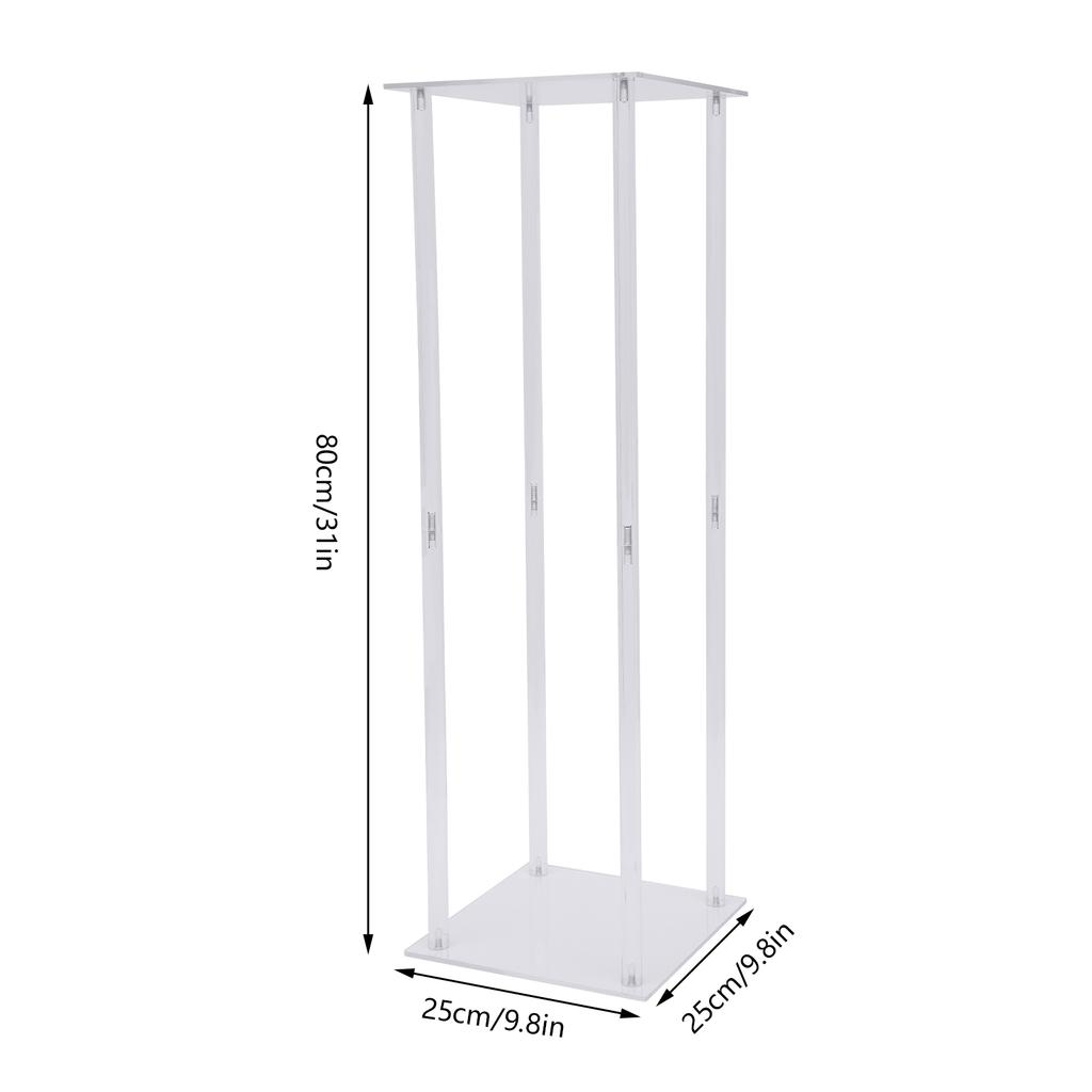 Clear Flower Stand Wedding Decoration Table Centerpiece Clear Acrylic Floor Vase Decorative Column Stand, for Home Party Wedding