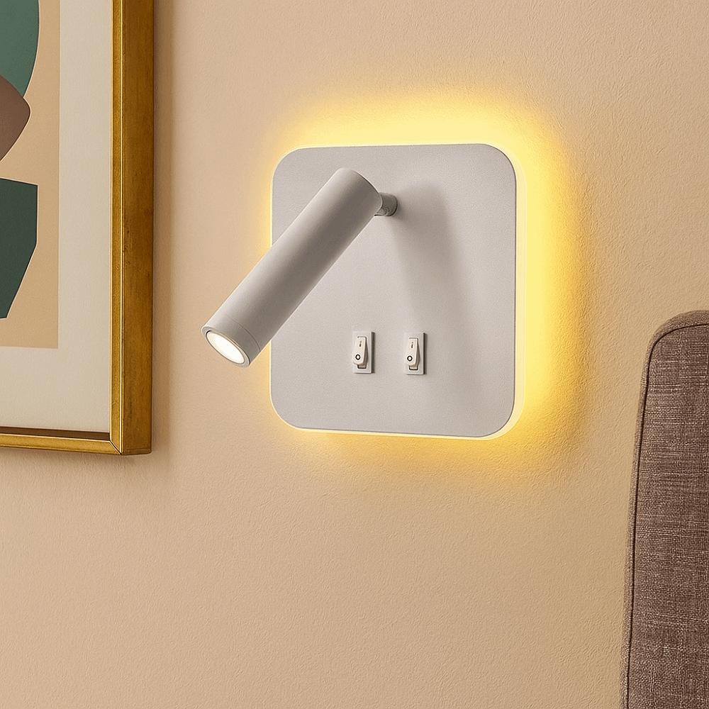 Dual Switch Reading Wall Lamp 350 Degree Rotating Rotating Light LED Wall Light  Bedhead Area
