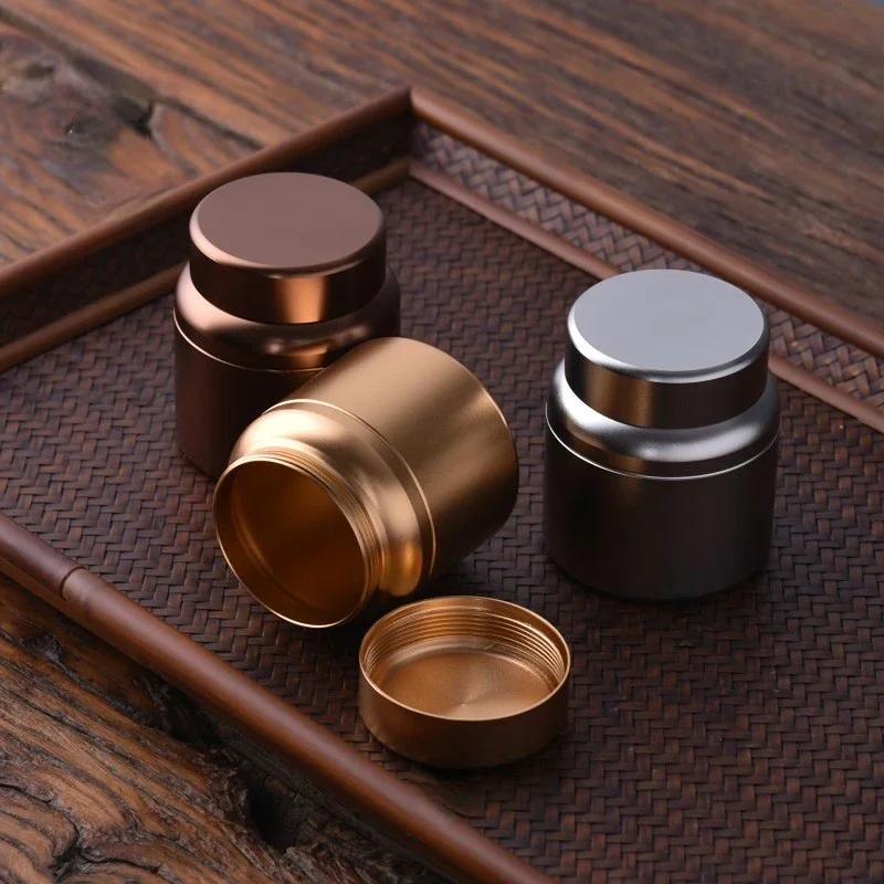 Tea Can Travel Portable Sealed Can Titanium Aluminum Alloy Small Portable Creative Tea Packaging
