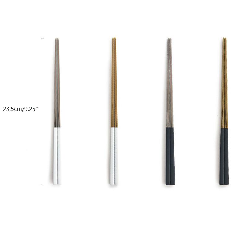 5pairs Wedding Party Chopsticks Durable Non-Slip Korean Chopstick Black Golden Chinese Chop Stick Sushi Dinnerware Japan Cutlery