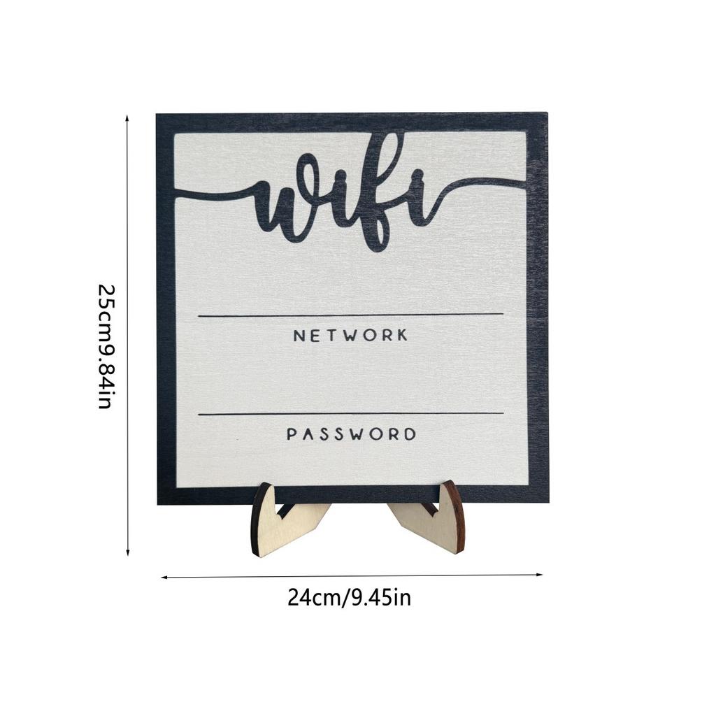 DIY Wooden WIFI Sign Craft for Home Hotel Restaurant, Handmade Wooden Decor Artwork with Carved Design