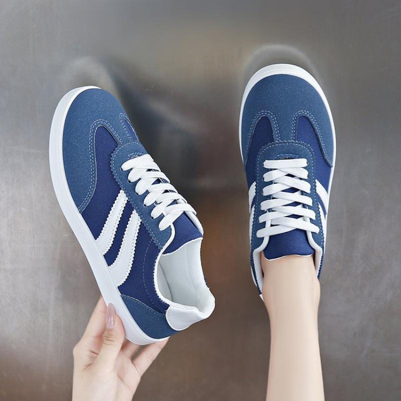 Autumn and Winter Women's Shoes, Women's Sneakers, White Sneakers, Low-top Round-toe Lace-up Casual Shoes