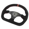 D-förmiges Lenkrad, 12,8 Zoll Wildlederlenkrad im Rennstil mit roten Nähten und Hupe