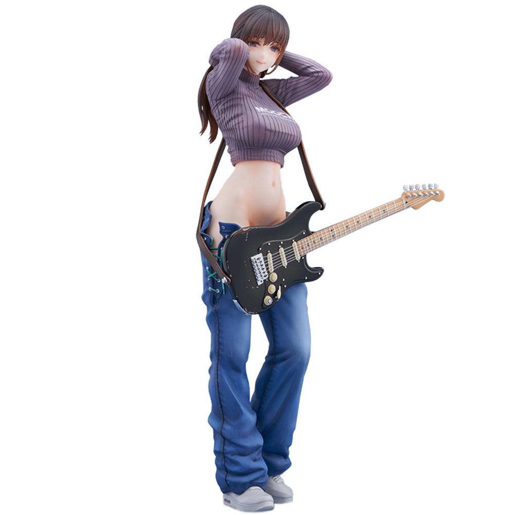 22CM Guitar MeiMei Cool Cowboy Music Girls Doll Collection Standing Action Figure Anime Figure Toy Activity Collectible Model Gifts