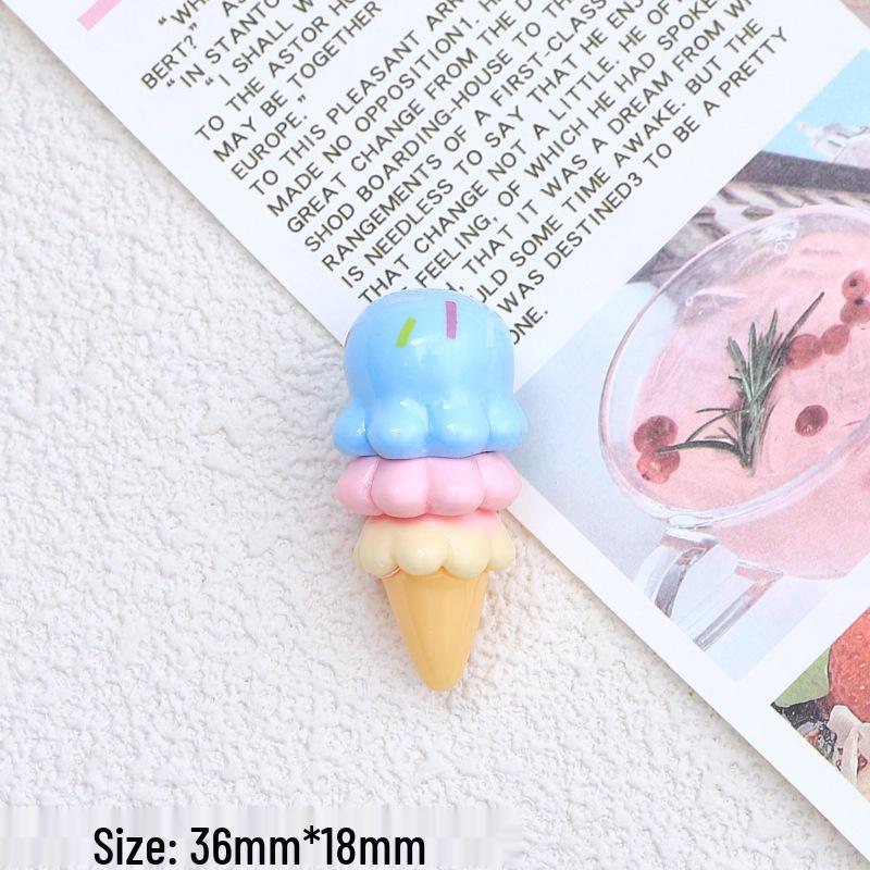 Colorful Ice Cream Resin Hair Clip & Shoe Buckle Jewelry DIY Accessory Set.