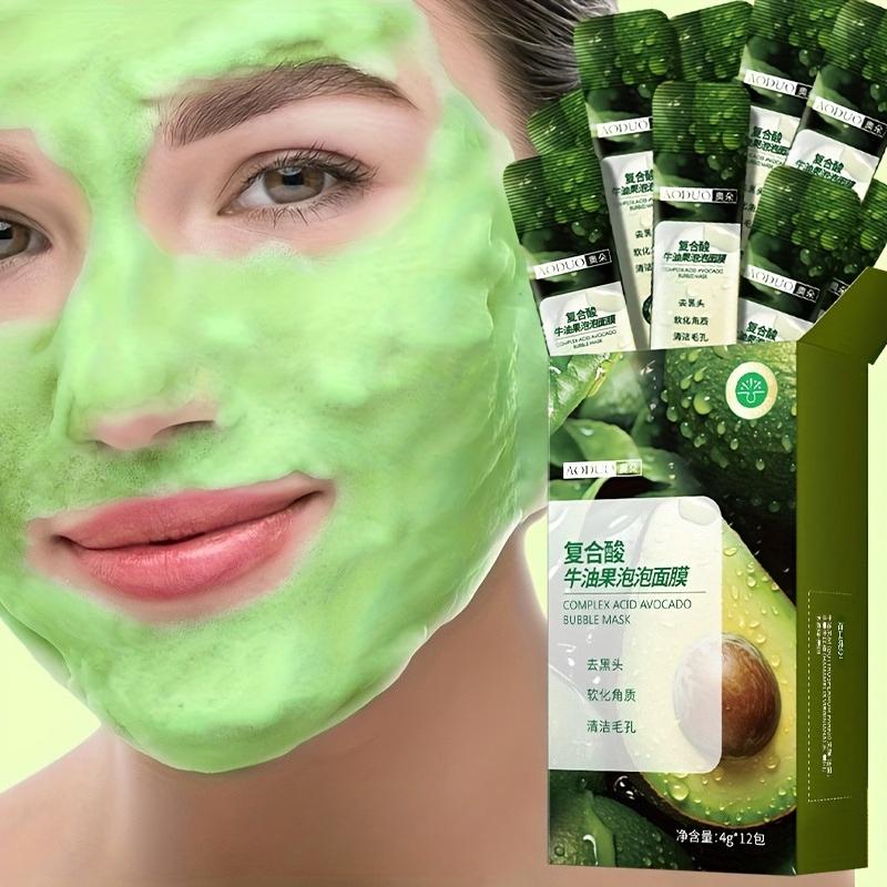 Avocado Bubble Mask Deep Cleansing, Fine Pores, Brightening and Moisturizing Face Mask Travel Set Face Mask Skin Care