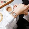 OFNS Women's Classic Luxury Retro Square Quartz Watch with Roman Numerals