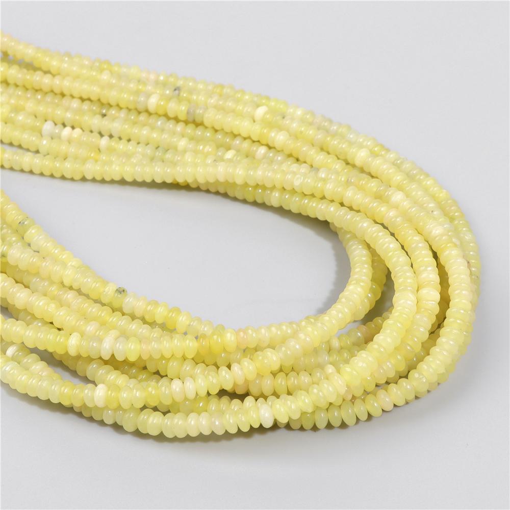 2X4MM Natural Abacus Stone Beads Blue Green Pink Flat Rondelle Beads for Jewelry Making Bracelets Necklace Accessories Wholesale