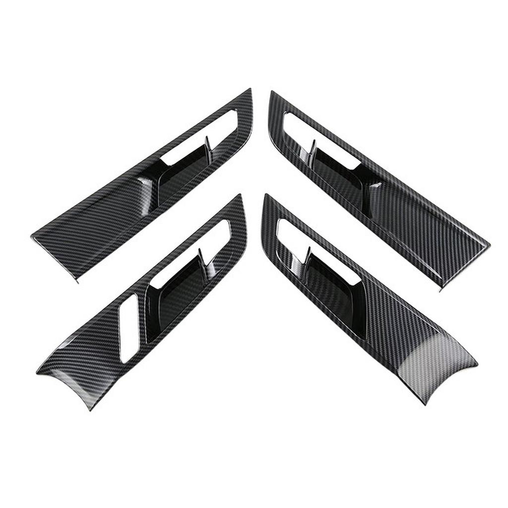 Durable Carbon Fiber Style Inner Door Handle Cover Stickers Catch Bowl Trim Insert Bezel Frame for MG4 EVMulan 2022-2024