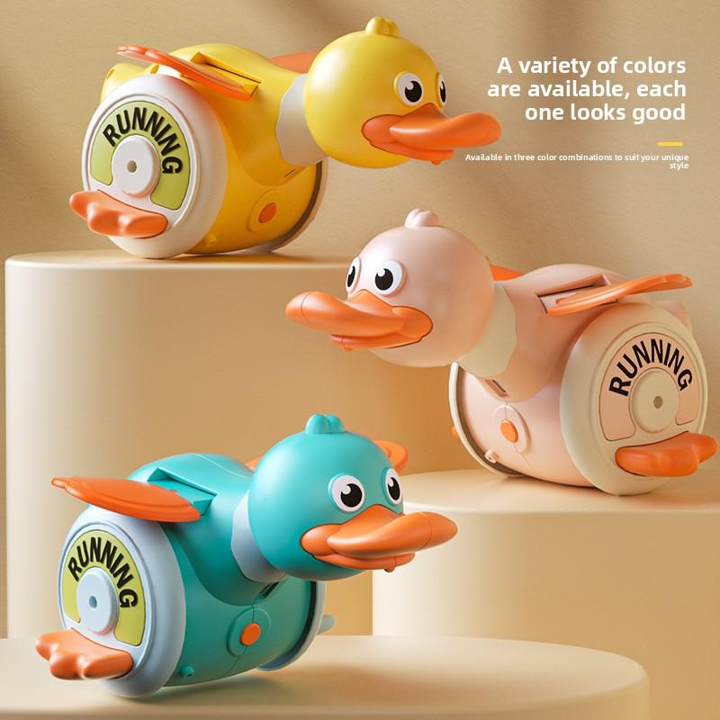 USB Direct charging electric rotating foraging duck rotating duck guide learning to climb toy