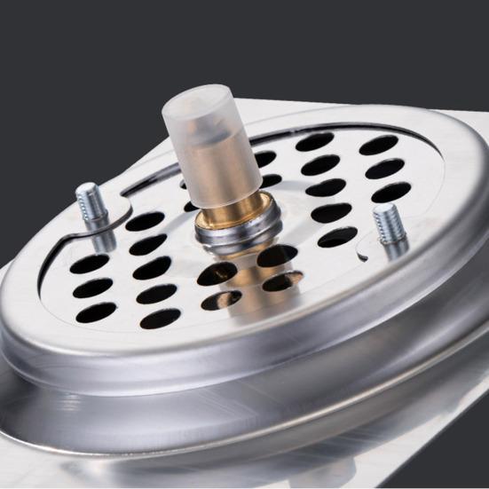 Stainless Steel Floor Drain Cover Precision Sealing Structure Blocks Odors Insects Foot-Pedal