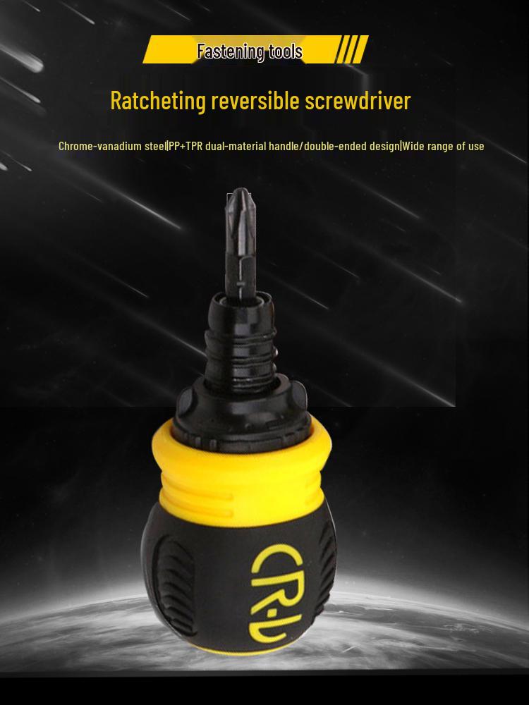 Magnetic Ratchet Telescopic Screwdriver: Dual-Use, Slotted & Phillips Ultra-Short Screwdriver