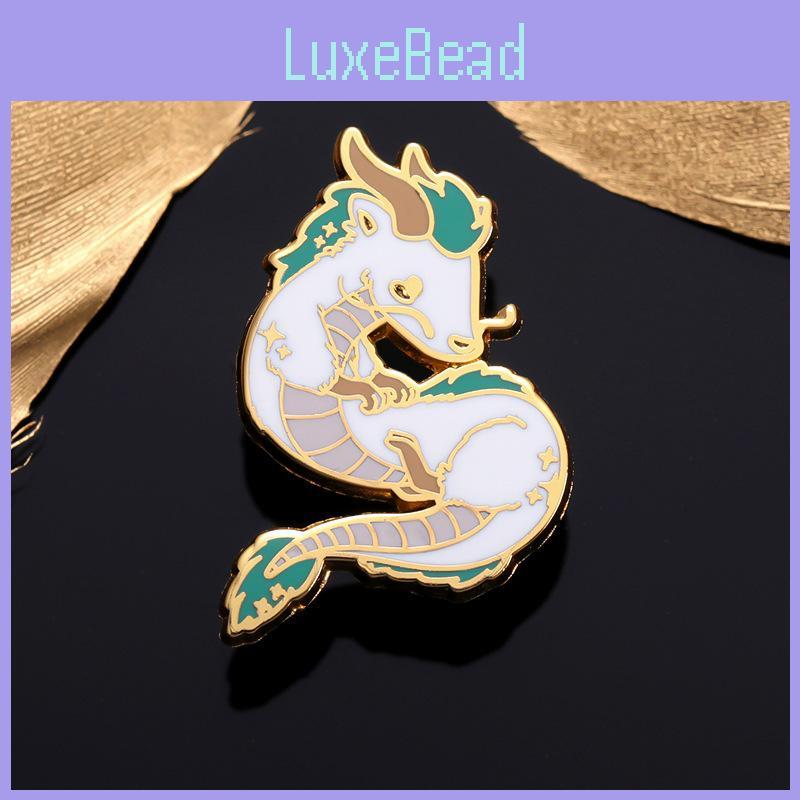 Adorable Cartoon White Dragon Enamel Pin Creative Anime Badge Unique Metal Accessory