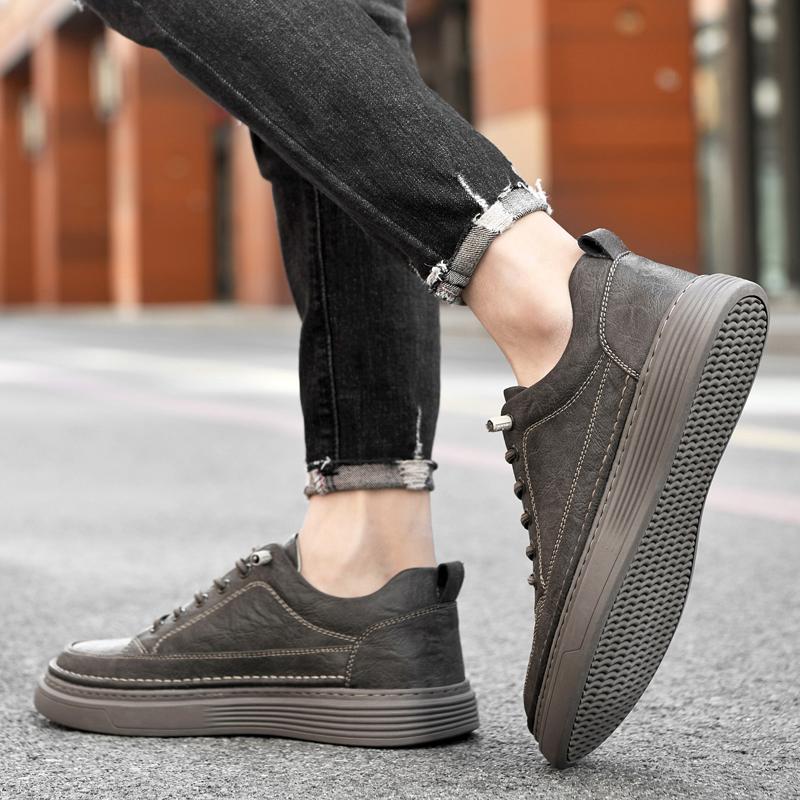 Fashion Fashion Men Casual Shoes Outdoor Genuine Leather Breathable Comfortable Men's Shoes 2024 Spring Men Sneackers Male Skate Shoes