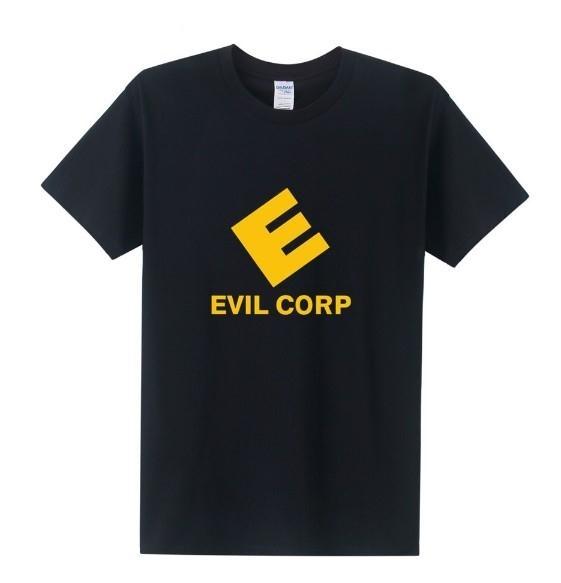 Mr Robot Evil Corp Logo T Shirts Men Tshirt Summer Short Sleeve Cotton Mr Robot T Shirt Tops Free Shipping