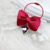 Fashionable Elegant Lace Bowknot Love Heart Charm Keychain Craft Supplies for Women's Fashion Accessories Daily Use