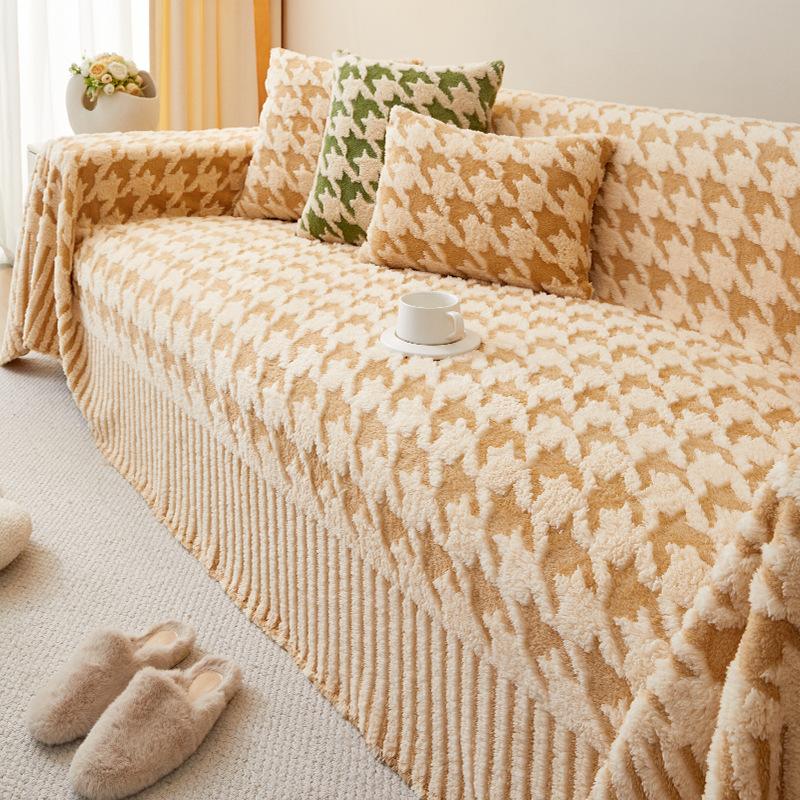 Fresh Sofa Towel Light Luxury High-Grade Plush Full Covered Sets of Cover Blanket Sofa Cover Cloth