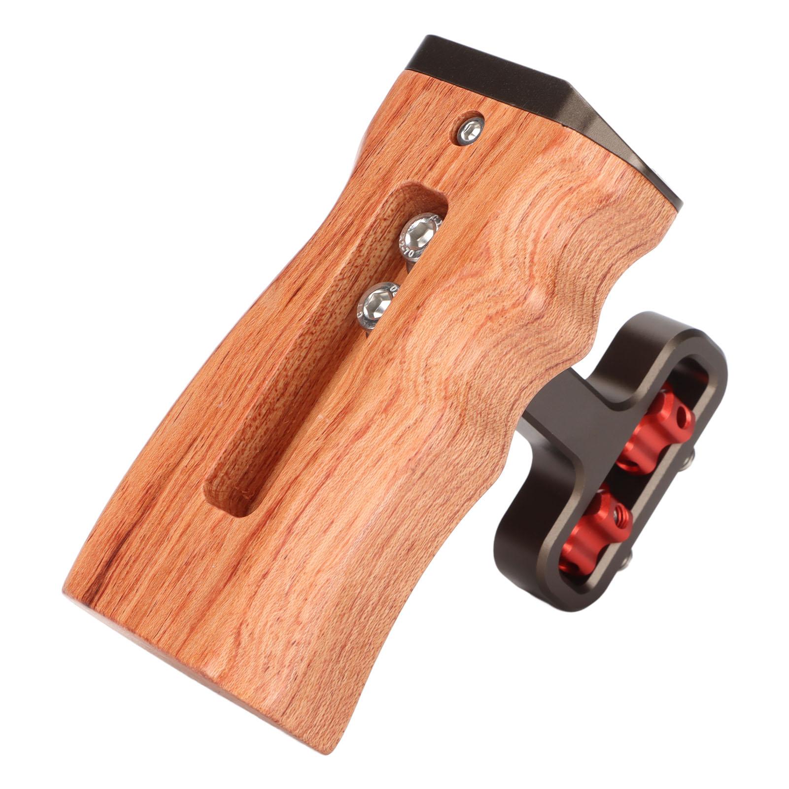 

Универсальная боковая деревянная ручка, натуральная регулируемая боковая ручка из бразильского дерева для клетки для камеры DSLR