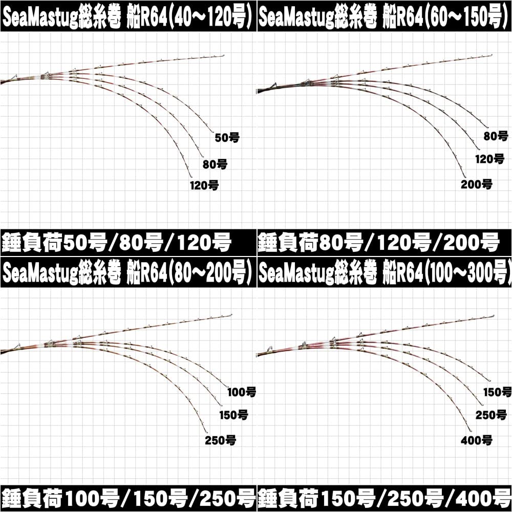 Cage fishing gear For blue fish and redfish 6:4 tone Full line winding boat rod Seama stag boat R64 205S (No. 40-120)  205M (No. 60-150)  205MH (No.