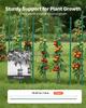 Garden Stakes, 25 Pack, 1800 Mm, Plastic Coated Metal Tomato Stakes, Garden Sticks for Plants Support, with Pointed End and Non-Slip Bumps for Growing