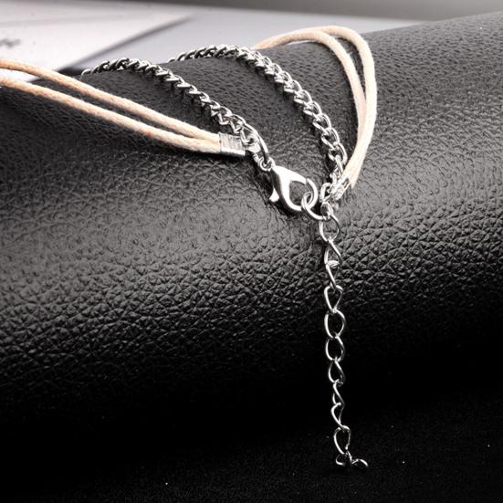 1Set Women Bohemian Beaded Elephant Sun Chain Anklet 3 Layers Jewelry