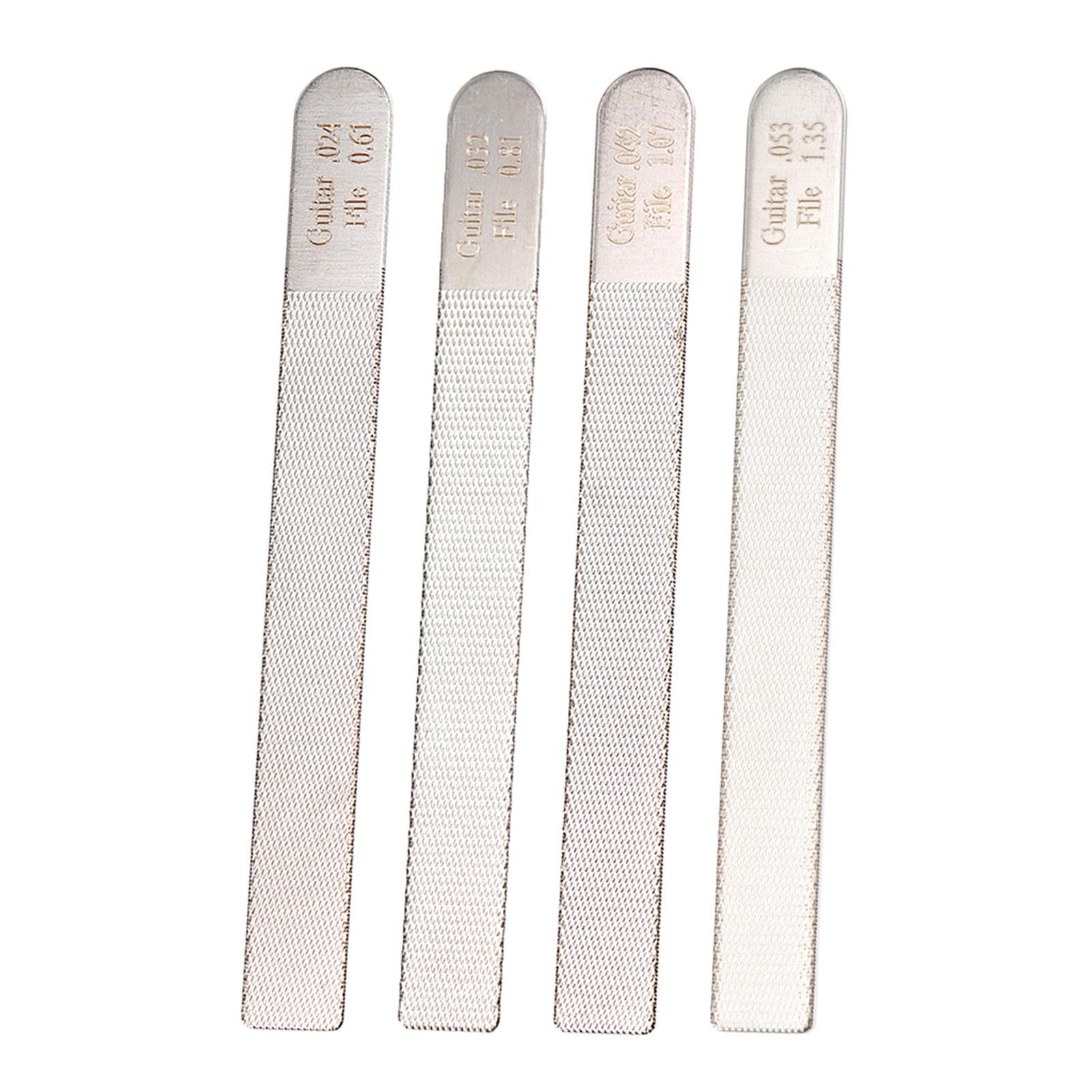 

4Piece Bass Guitar Maintenance Set Rustproof Filing Instruments String Instrument File Fret Stainless Steel Texture 1