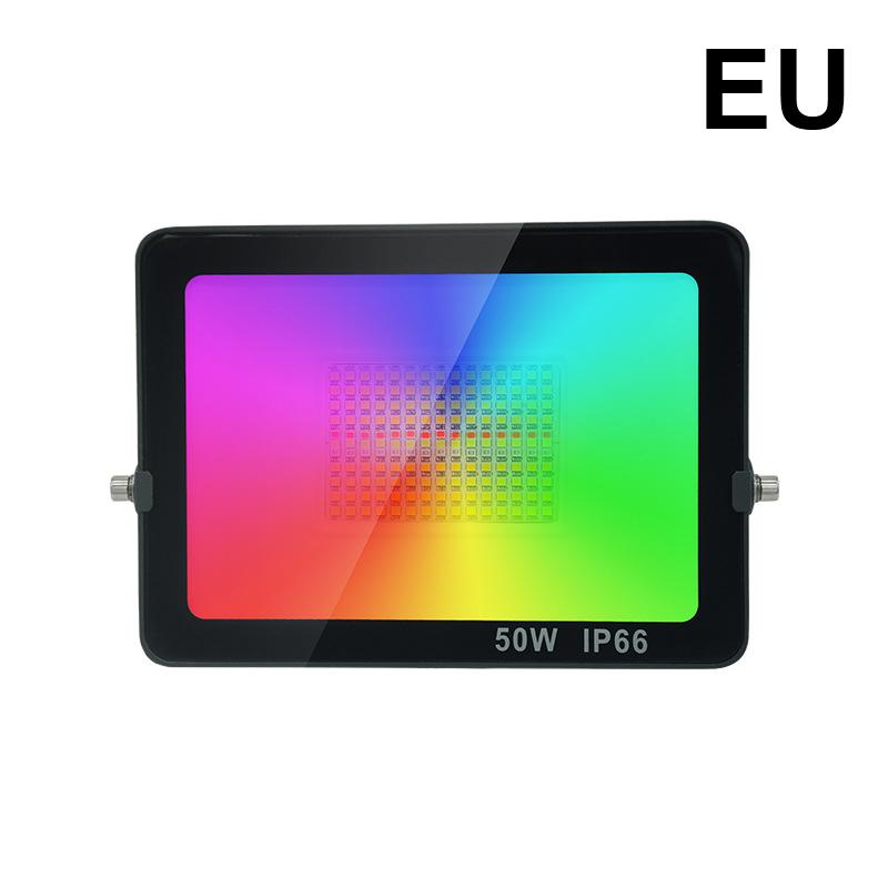 LED Floodlight Outdoor or Indoor 30W 220V-240V Smart RGB Bluetooth APP Control, IP66 Waterproof Dimmable Ambient Light