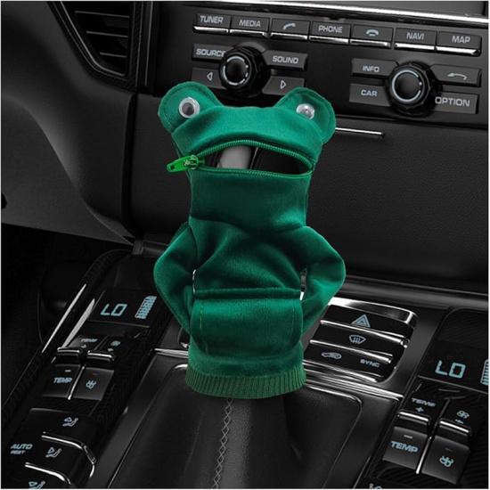Car Gear Shift Cover, Fashionable Mini Shark Gear Shifter Stick Hoodie, Funny Winter Warm Gear Shift Knob Sweater Protector, Universal Interior Decor