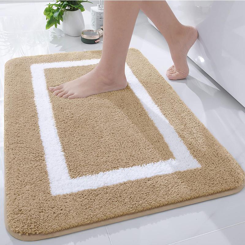 Kitinjoy Absorbent Bath Mat Bathroom Rug Shower Non-Slip Bedroom Wash Carpet Soft Thick Living Room Plush Foot Mat Floor Decor