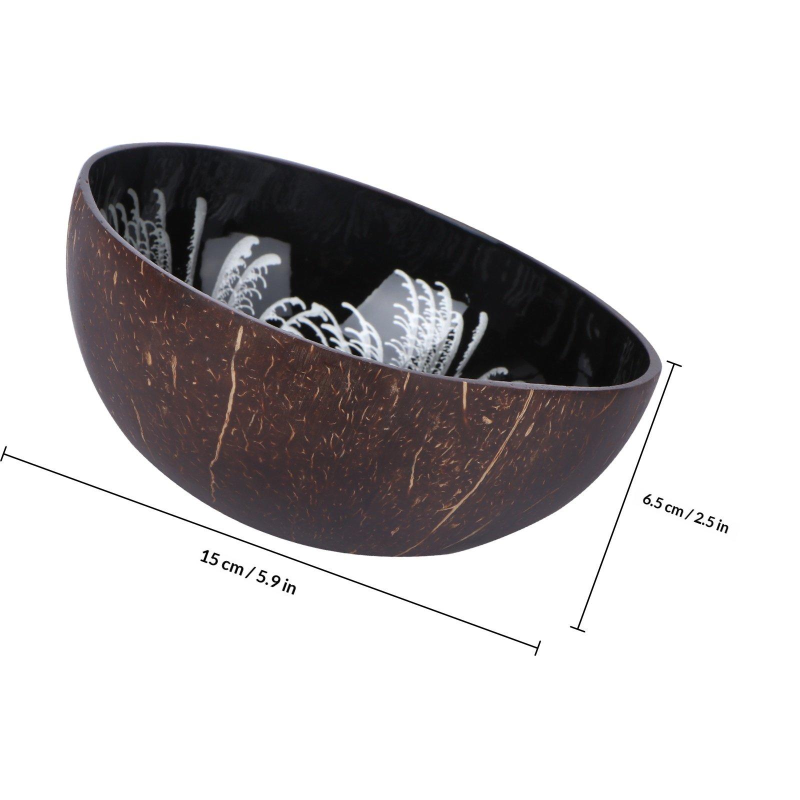 

Handmade Coconut Shell Bowl Sustainable Natural Material Decor Bowl with Stylish Candy Storage Nuts Holder Home серебряный