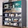 Befu 6-Tier Stainless Steel Kitchen Storage Cabinet with Heightened Top