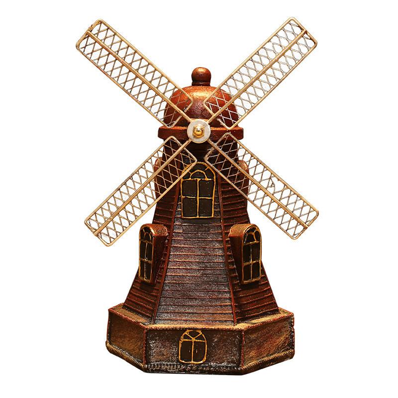 Dutch Modern Windmill Resin Decor For Office Desk Bookshelf Home Gift Display