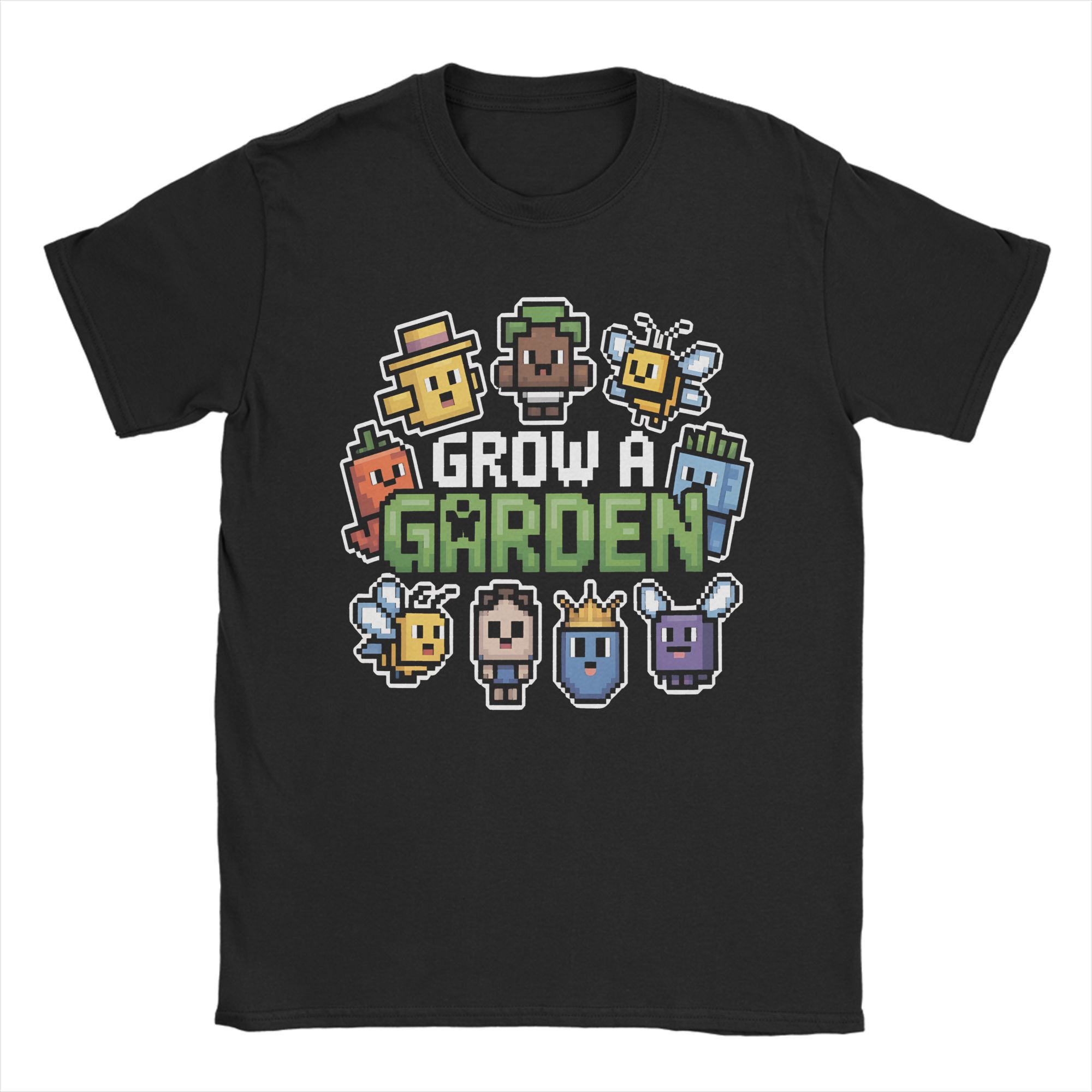 

Grow a Garden Games T Shirt Men Women s Cotton Funny T-Shirt Crew Neck Tees Short Sleeve Clothes Printing 4XL