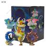 6Pcslots  Anime Figure Set Elf Ball Eevee Teacup Garden Succulent Plants Action Model Perfume Bottle Doll Toy Kids Gifts
