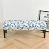 Potah na lavici s květinovým potiskem Jídelna Stretch Spandex Potahy na klavírní stoličku Obdélníková postel Potah na dlouhou stoličku Nábytek Domácí dekorace