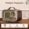 Retro Multifunctional Bluetooth Speaker with Radio, Portable Wireless Outdoor and Home Audio, Multi-band, Card Compatible.