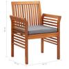 7 Piece Garden Dining Set with Cushions Solid Acacia Wood