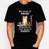 My Level of Sarcasm Depends On Your Level of Stupidity Graphic Tshirt Funny Cat Tshirt Fashion Harajuku T-shirt Men Brand Tshirt