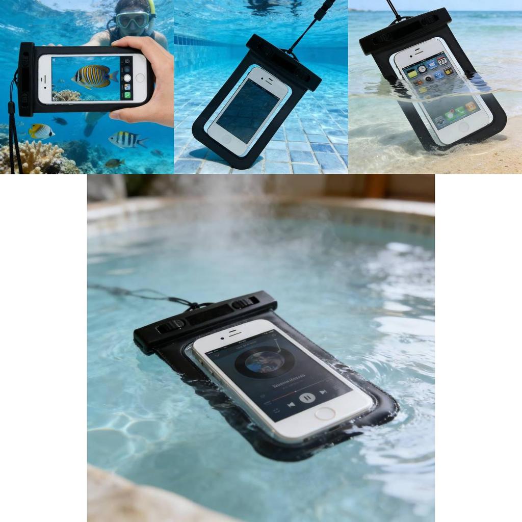 Borsa Impermeabile da Esterno con Cornice Trasparente in PVC per Appassionati di Nuoto e Arrampicata