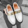White Luxury Man Dress Shoes Size 38-46 Glitter Leather Casual Shoes Men Low-heel Wedding Shoes for Men zapatos de vestir hombre