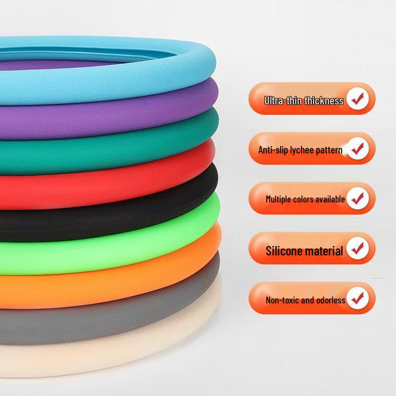 Ultra-Thin Anti-Slip Silicone Steering Wheel Cover - Summer Ice-Feel, Soft, Universal Fit for All Seasons