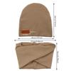 2 Stücke Baby Wollmütze Schal Set Leder Label Kinder Beanie Halswärmer Herbst Winter Kinder Mütze für Mädchen Jungen Zubehör 1-4 Jahre