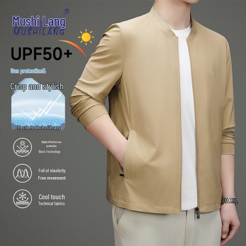 MUSHILANG Men s Anti-Wrinkle Thin Business Casual Jacket 2XL (155-170 lbs)